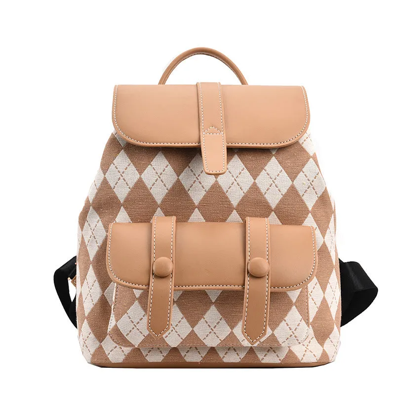 Sling Bags Women's Fashion Plaid Sling/Backpack