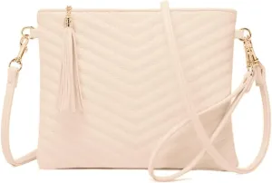 Trendy Vegan Leather Shoulder Purses, Clutch Wallet with Wristlet Strap,Small tassel Crossbody Bags for Women