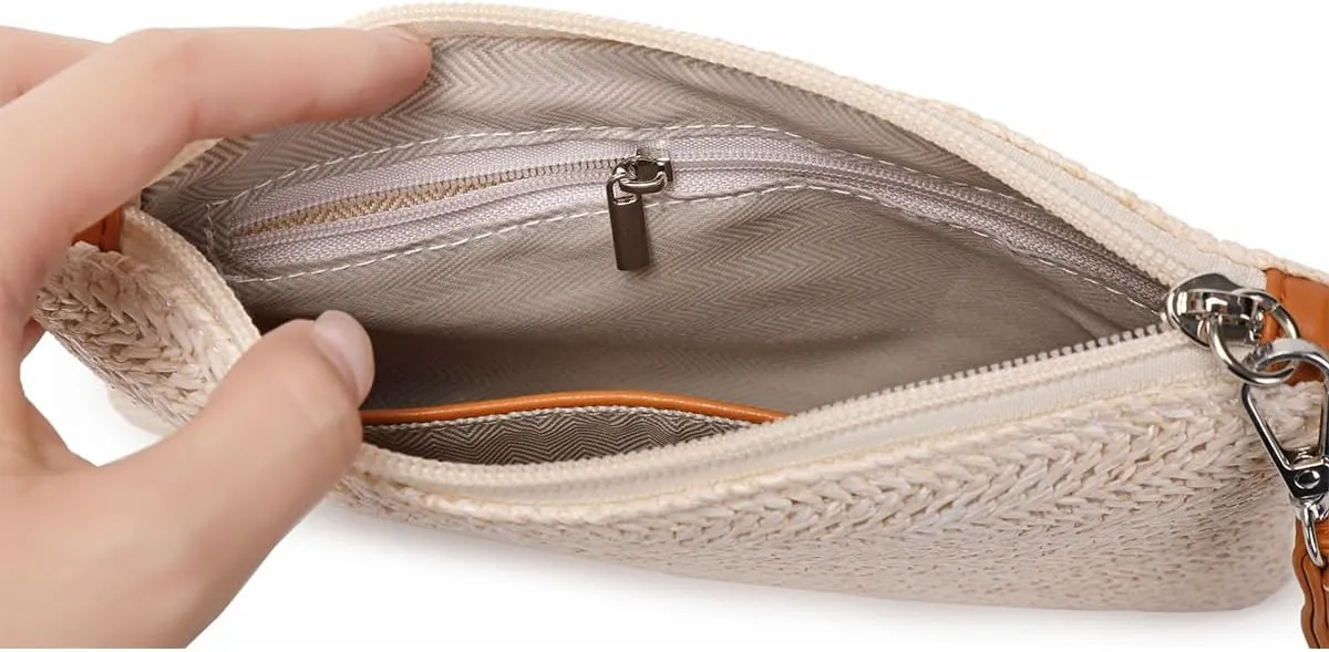 Trendy Vegan Leather Shoulder Purses, Clutch Wallet with Wristlet Strap,Small tassel Crossbody Bags for Women