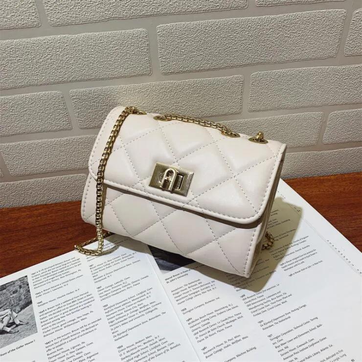 Vegan Leather Quilted Chain Sling Bag For Women