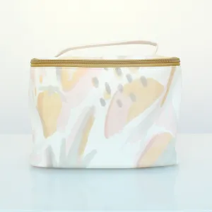 Vegan Leather Zip Top Makeup Bag