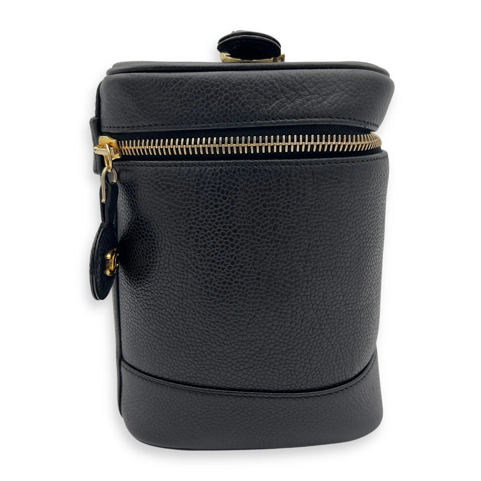 Vintage Bucket Bag Small Black in Caviar Leather, Gold hardware