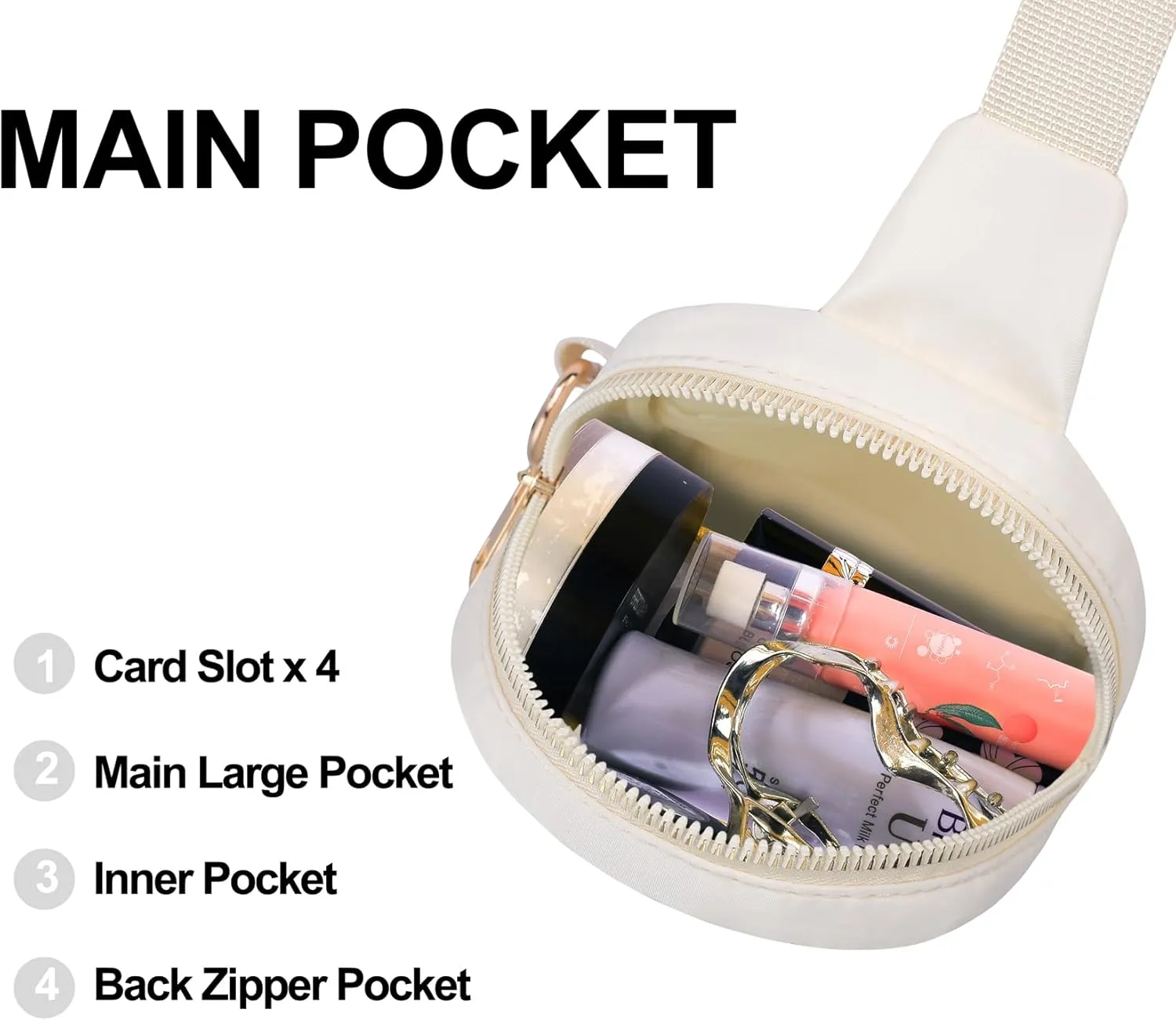 VOROLO Small Sling Bag For Men and WomenCrossbody Bags For Women with Ajustable Strap Trendy Cross body Bag Beige