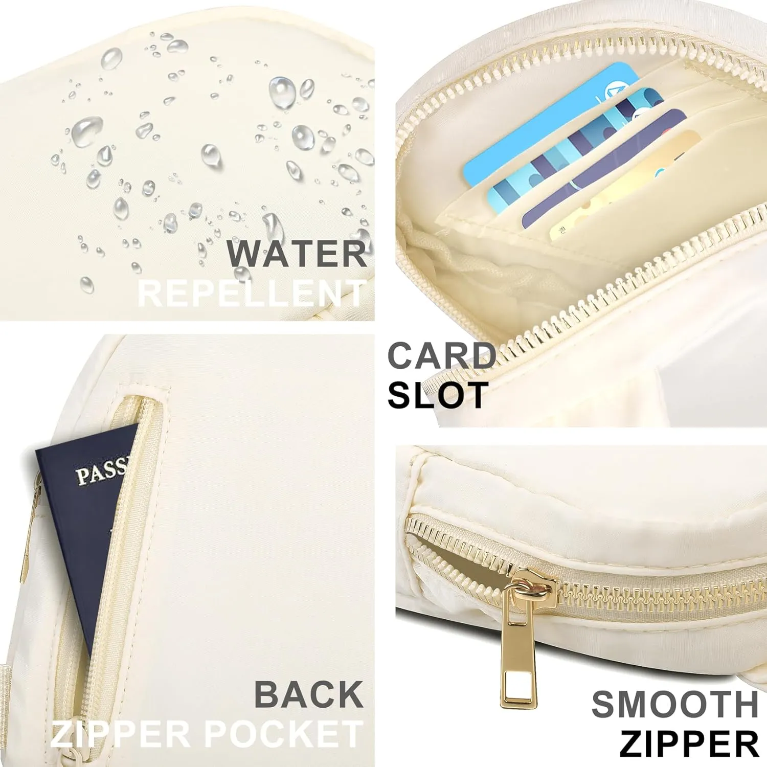 VOROLO Small Sling Bag For Men and WomenCrossbody Bags For Women with Ajustable Strap Trendy Cross body Bag Beige