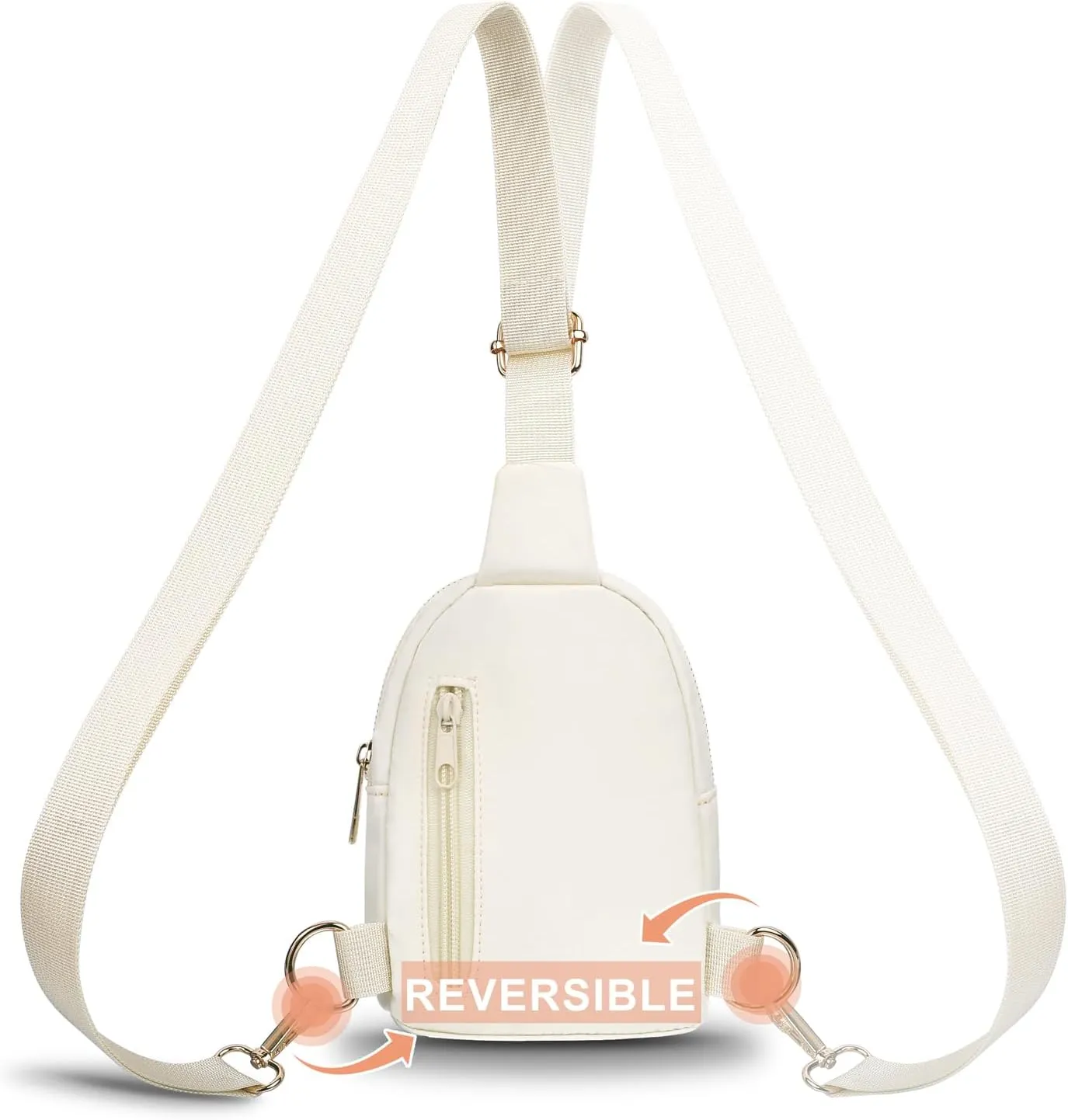 VOROLO Small Sling Bag For Men and WomenCrossbody Bags For Women with Ajustable Strap Trendy Cross body Bag Beige