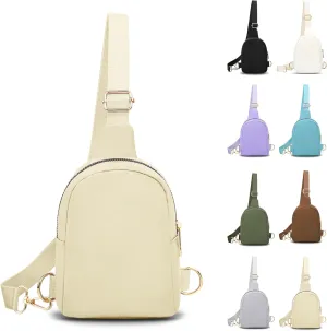 VOROLO Small Sling Bag For Men and WomenCrossbody Bags For Women with Ajustable Strap Trendy Cross body Bag Khaki