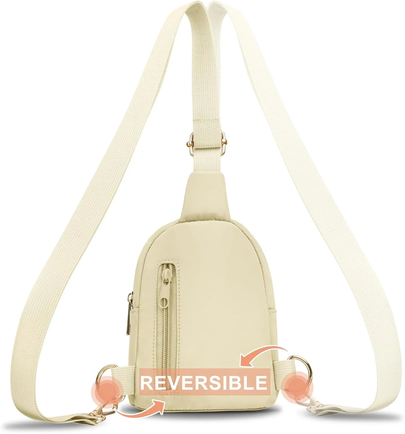 VOROLO Small Sling Bag For Men and WomenCrossbody Bags For Women with Ajustable Strap Trendy Cross body Bag Khaki