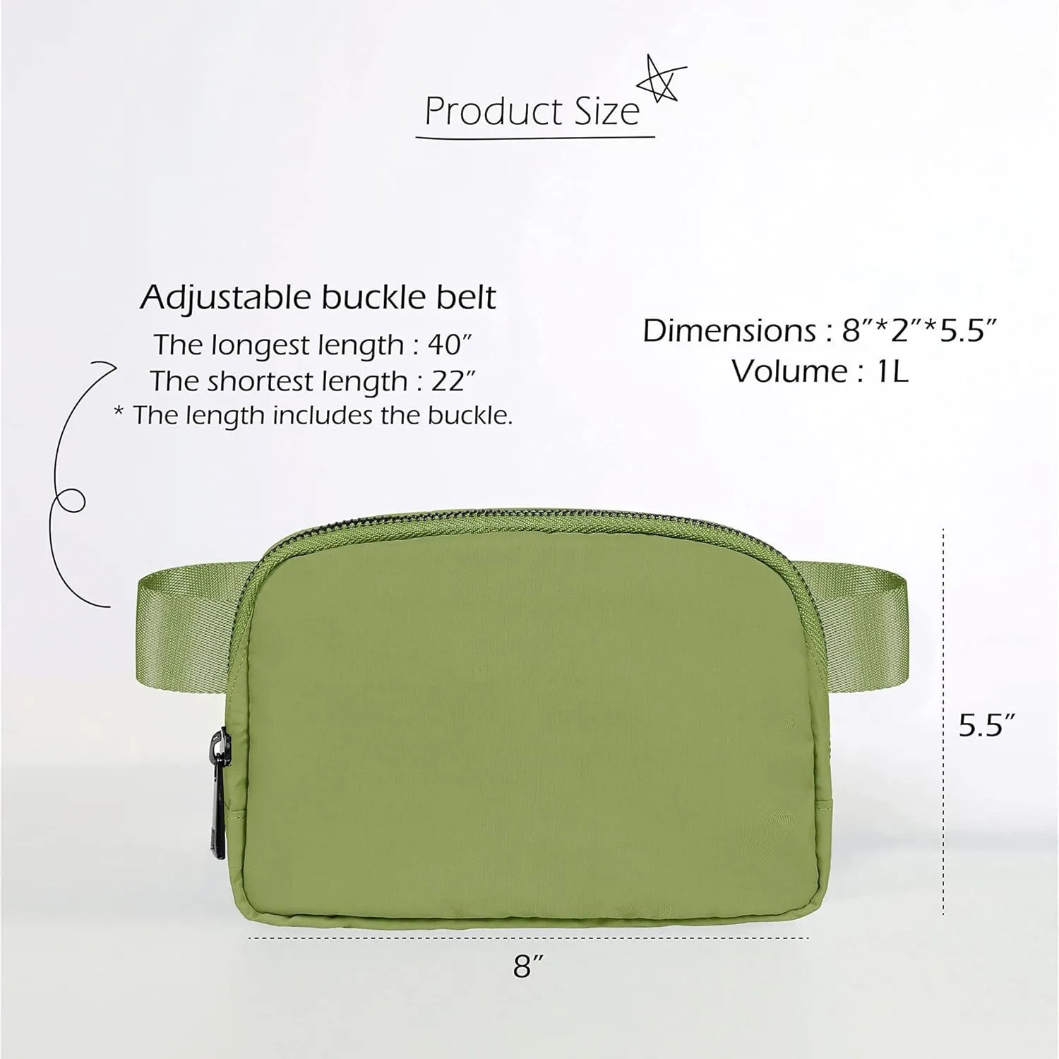 Waterproof Fanny Packs for Women & Kids - Mini Crossbody Belt Bags With Adjustable Straps (Black)