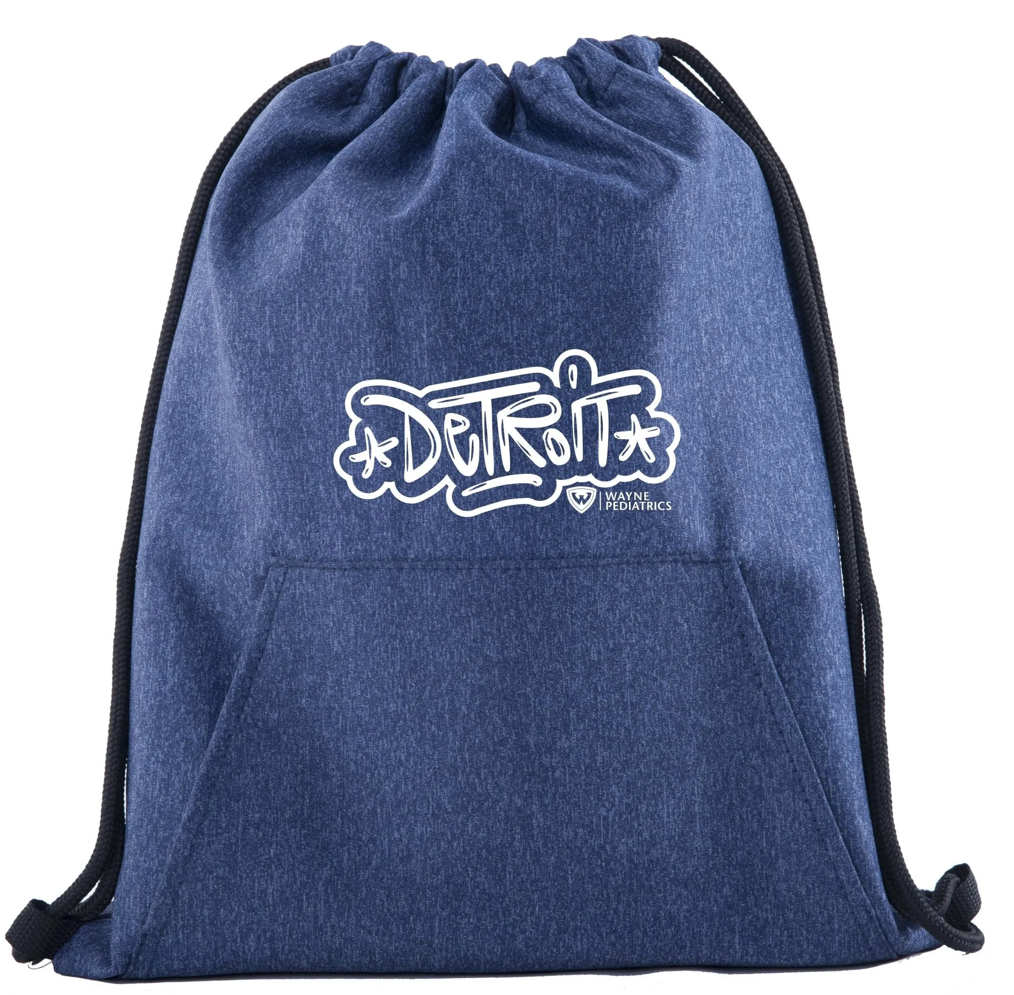 Wayne Pediatrics Drawstring Bag w/ Pocket Printed