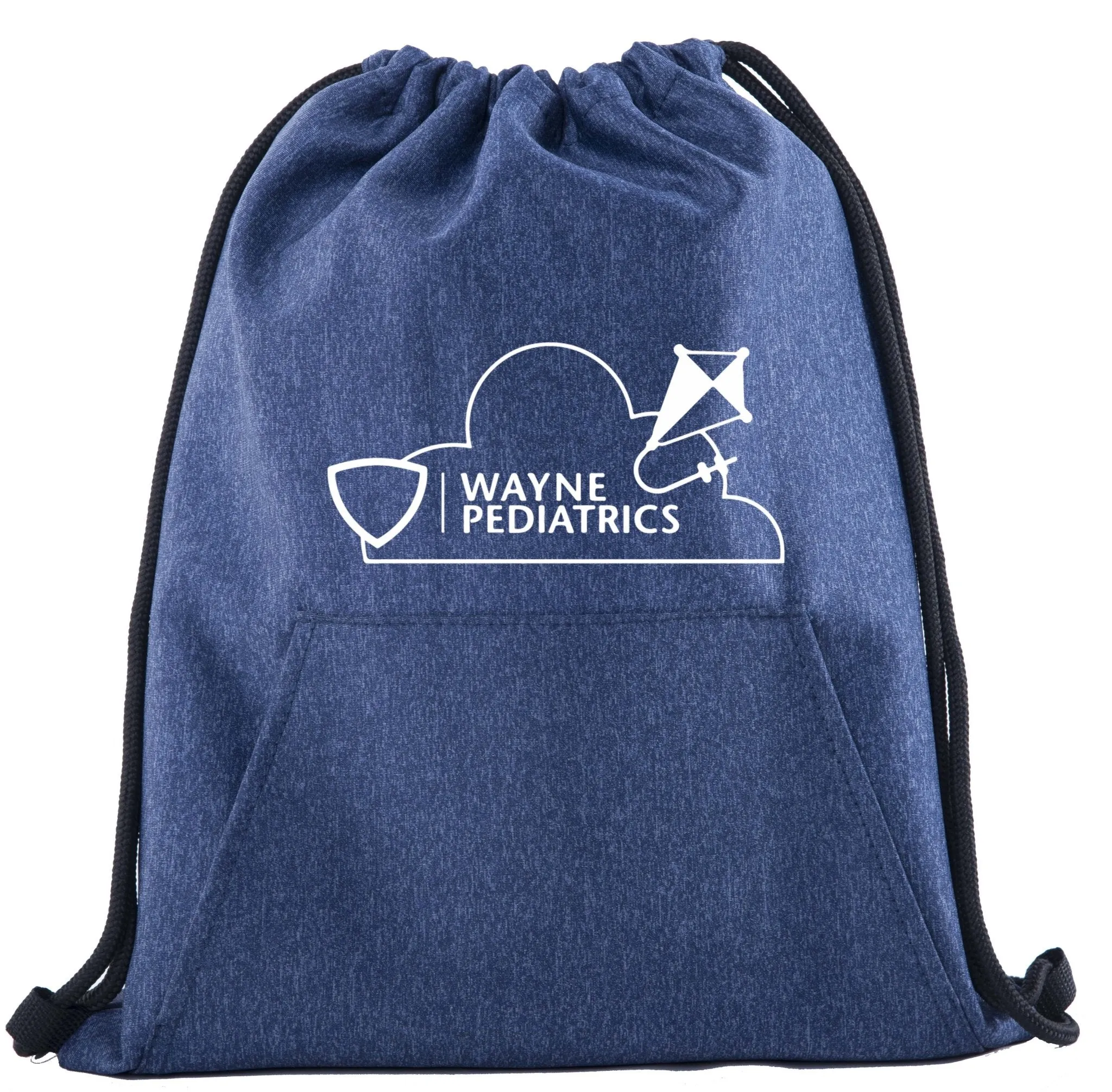 Wayne Pediatrics Drawstring Bag w/ Pocket Printed