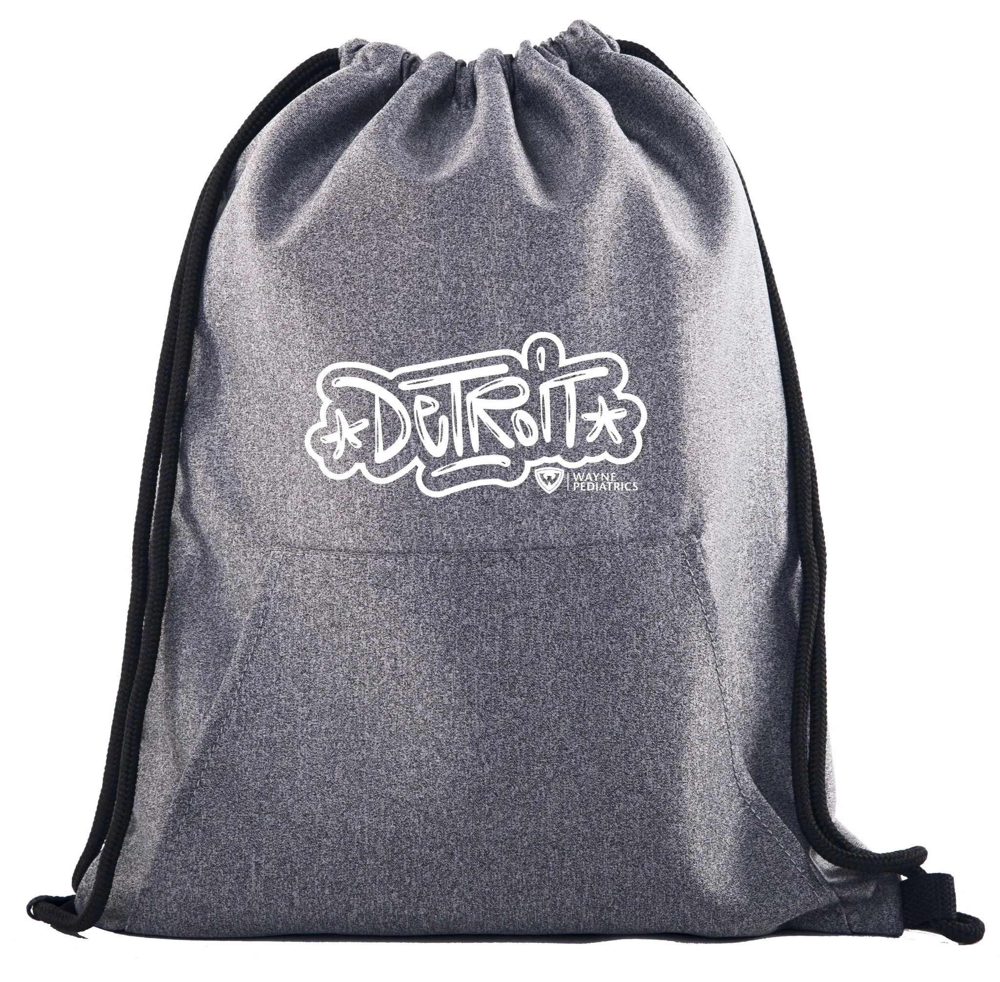 Wayne Pediatrics Drawstring Bag w/ Pocket Printed