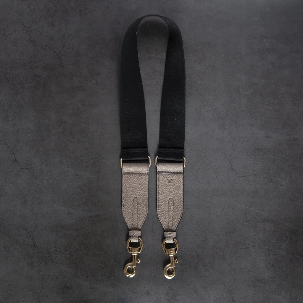 Webbing Bag Strap in Black/Light Mud Grey