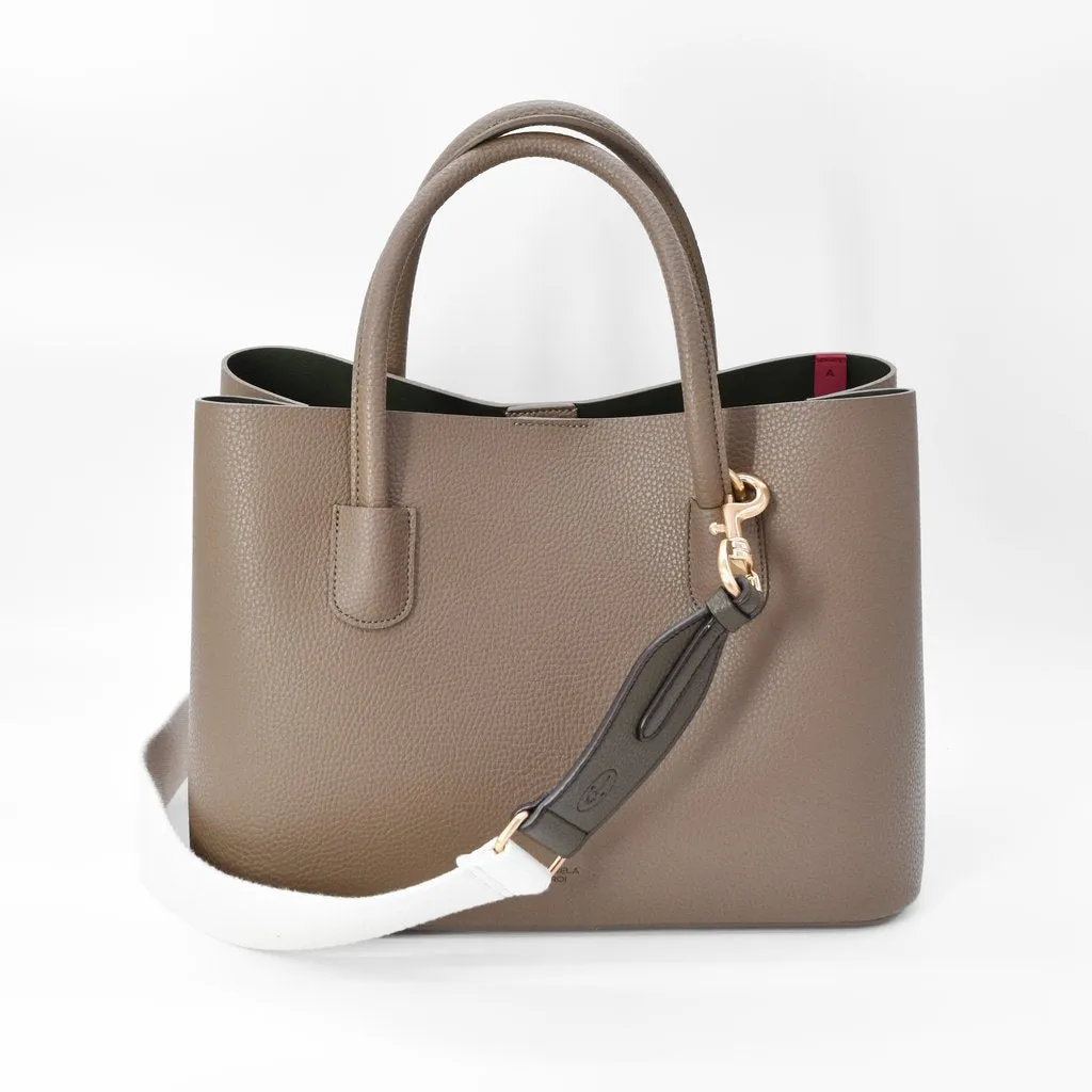 Webbing Bag Strap in Black/Light Mud Grey