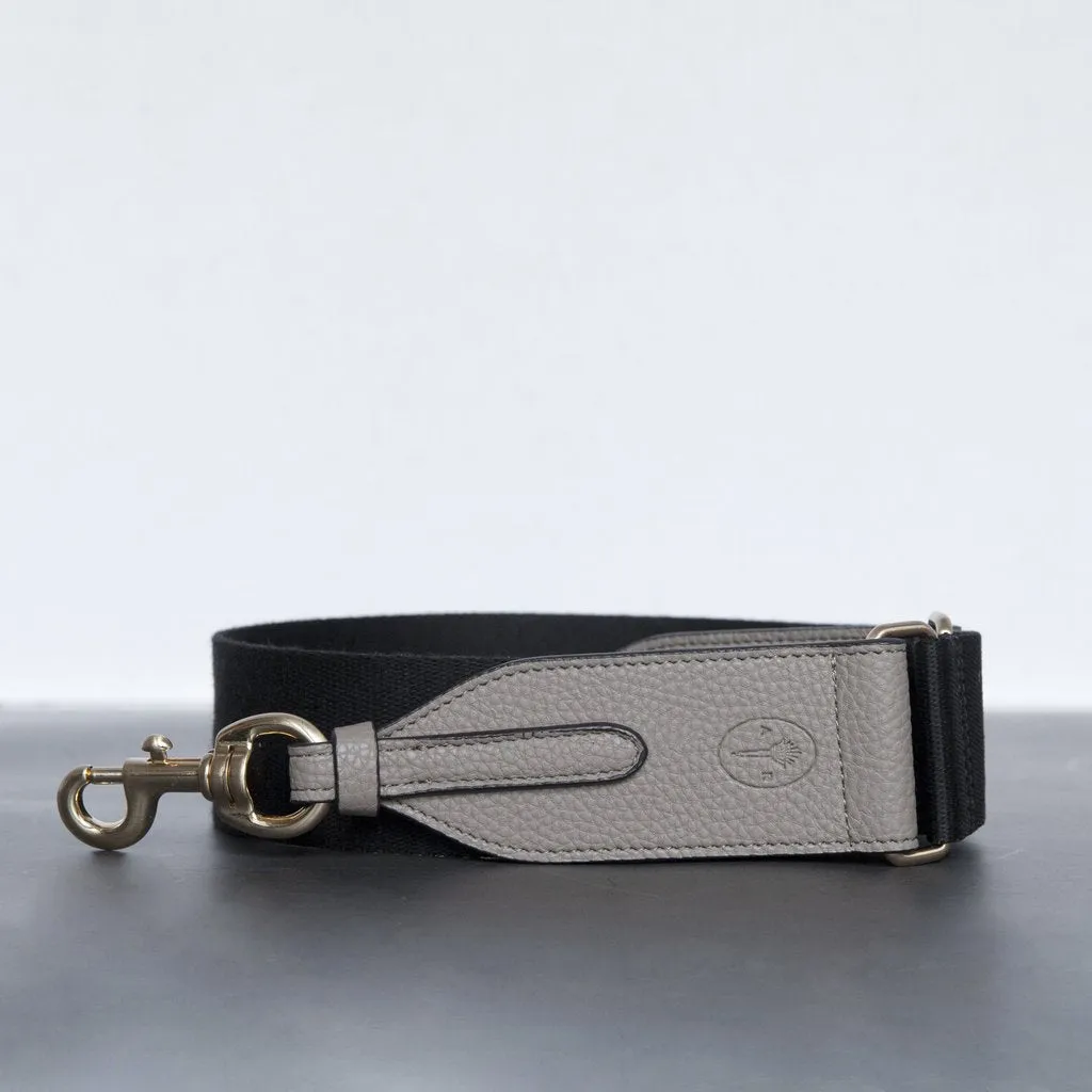 Webbing Bag Strap in Black/Light Mud Grey
