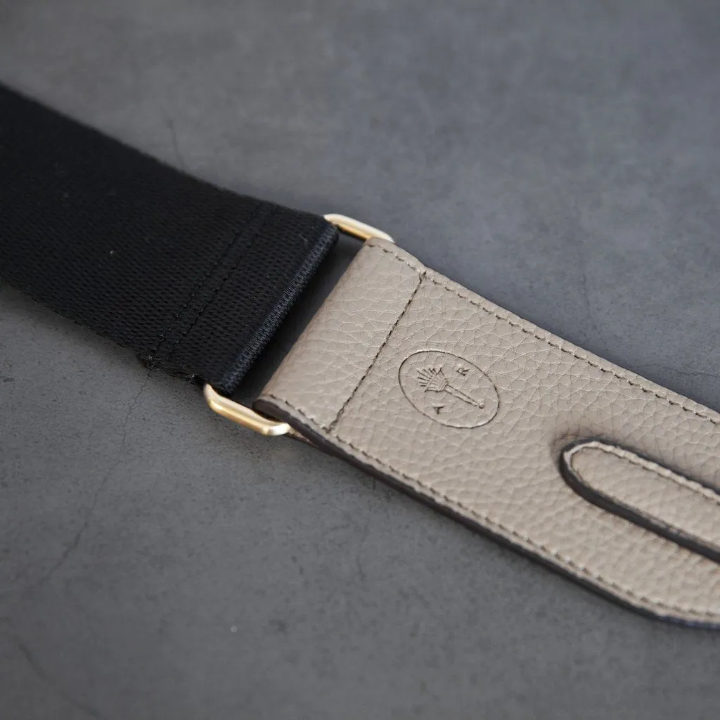 Webbing Bag Strap in Black/Light Mud Grey