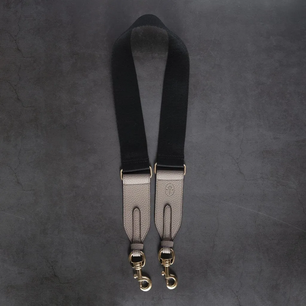 Webbing Bag Strap in Black/Light Mud Grey
