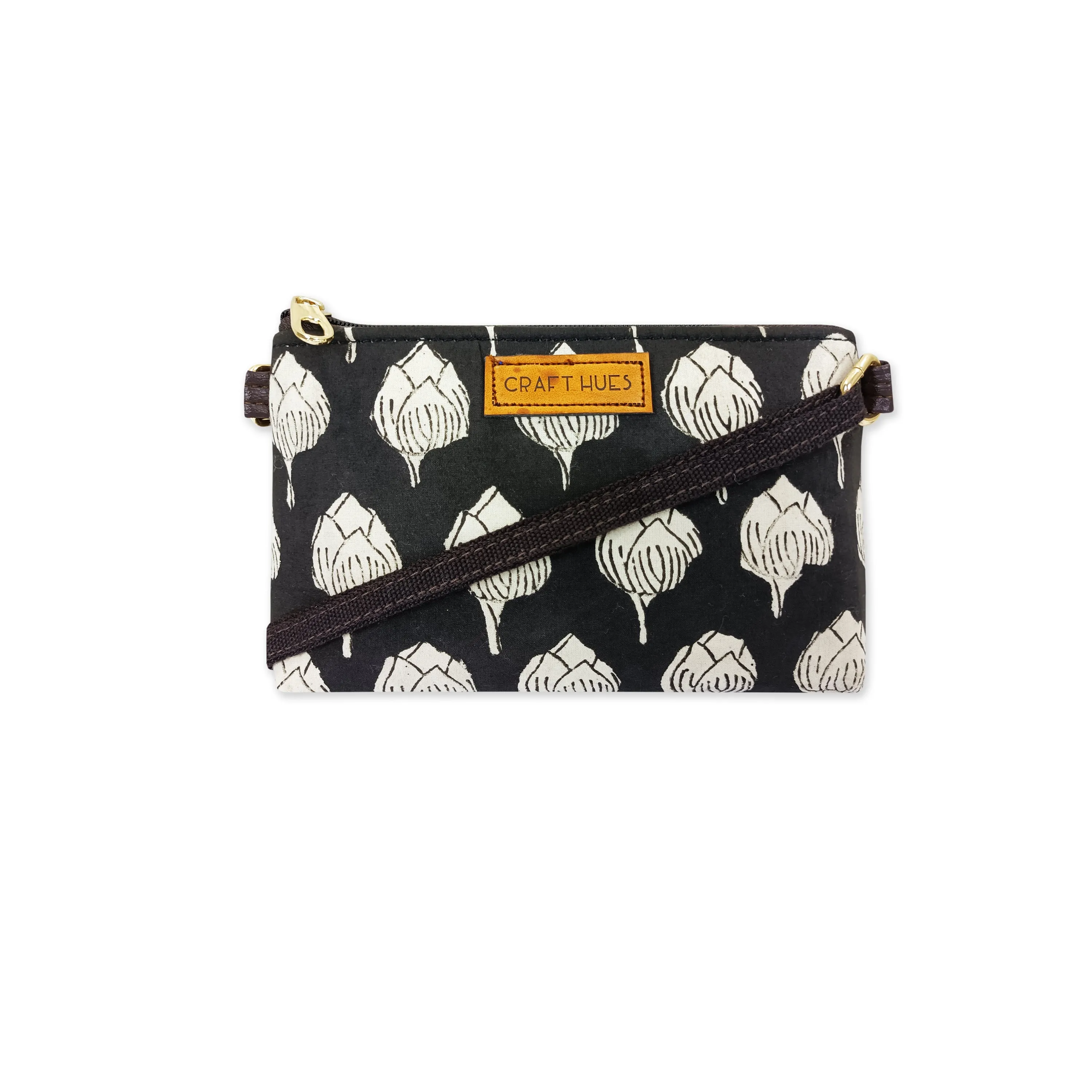 White Lotus Mobile Sling Bag