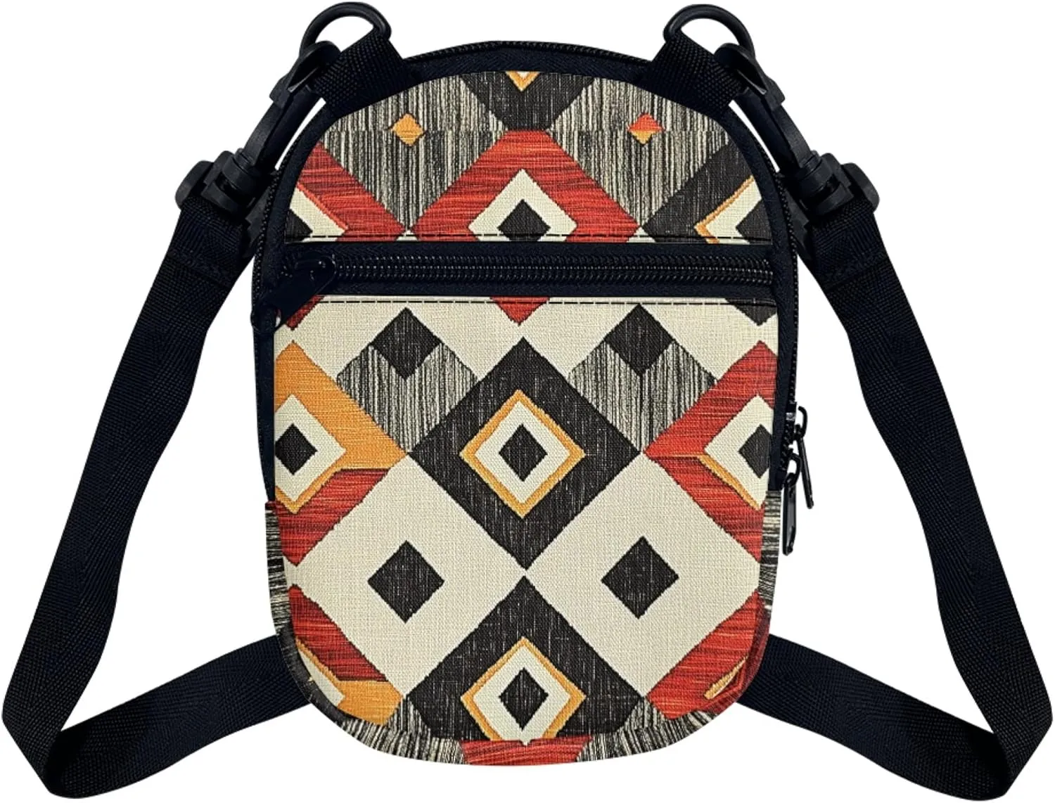 Women Girls Canvas Messenger Bag with Zipper Mini Crossbody Totes for Money Coins Purse Cell Phone Holder